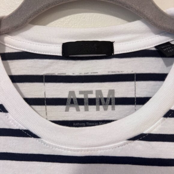 ATM Anthony Thomas Melillo Classic Jersey Long Sleeve Tee | M | Black White - Picture 5 of 7